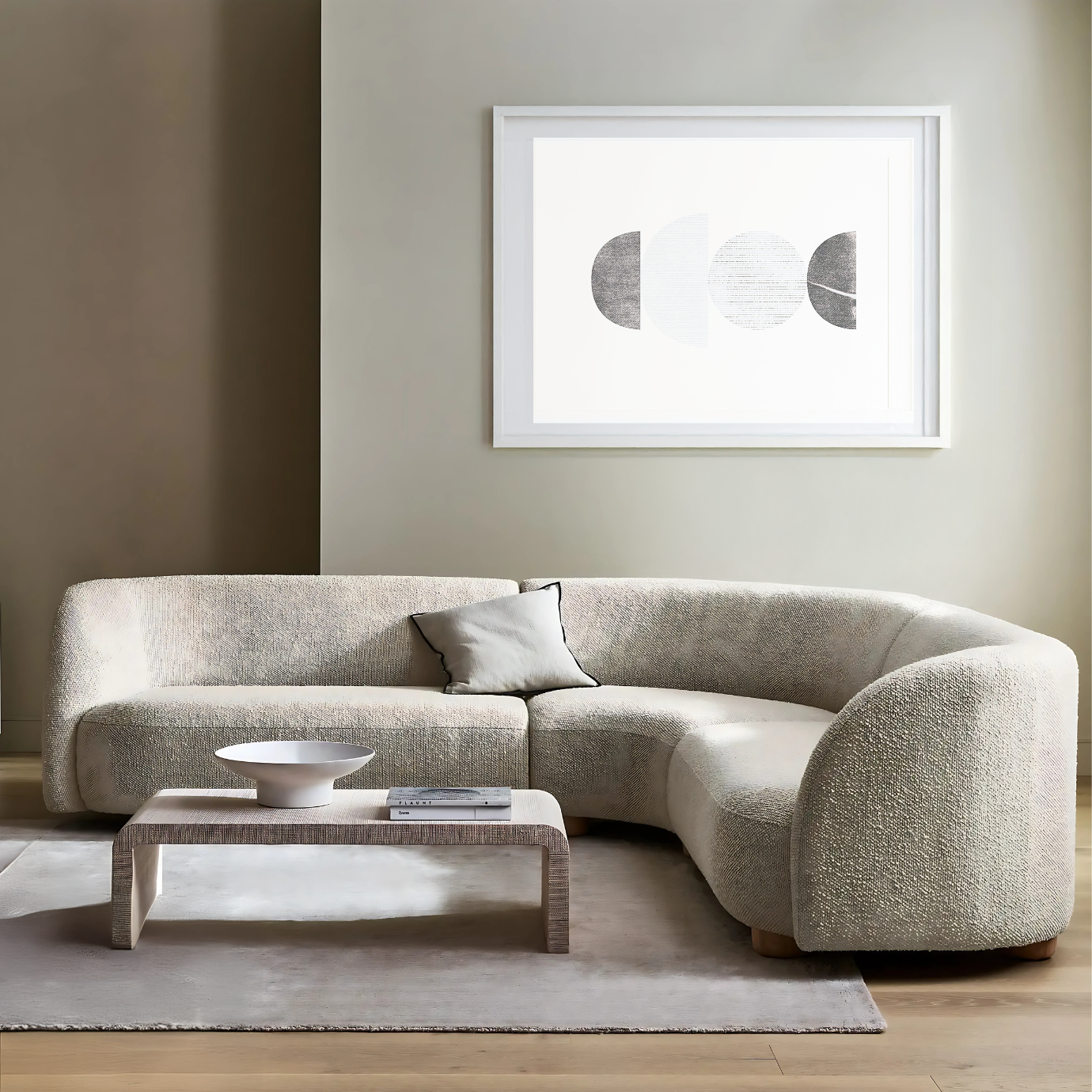Curve L‐Shaped Sofa